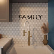 5/8" Muze Hexagon White 9.875 in. x 11.375 in. Hexagon Matte Glass Wall and Floor Mosaic Tile (0.78 sq. ft./Each)