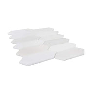 Suburbs White 10 in. x 12.375 in. Picket Polished Marble Wall and Floor Mosaic Tile (0.859 sq. ft./Each)