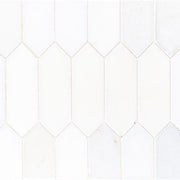 Suburbs White 10 in. x 12.375 in. Picket Polished Marble Wall and Floor Mosaic Tile (0.859 sq. ft./Each)
