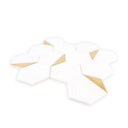 Bees Knees White 13 in. x 11.125 in. Hexagon Polished Marble Mosaic Wall and Floor Tile (1 sq. ft./Each)