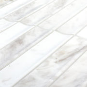 Seismic Volakas White 11.625 in. x 12.375 in. Fluted Honed Marble Wall Mosaic Tile (0.999 sq. ft./Each)
