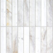 Seismic Volakas White 11.625 in. x 12.375 in. Fluted Honed Marble Wall Mosaic Tile (0.999 sq. ft./Each)