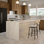 Seismic Volakas White 11.625 in. x 12.375 in. Fluted Honed Marble Wall Mosaic Tile (0.999 sq. ft./Each)