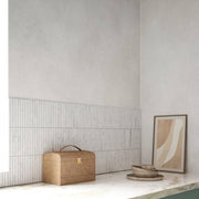 Expose Venato White 11.875 in. x 12 in. Fluted Honed Marble Wall Mosaic Tile (0.989 sq. ft./Each)