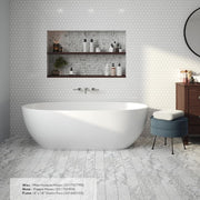 Venato White 6 in x 18 in Honed Subway Marble Wall and Floor Tile (7.5 Sq. Ft./Case)