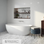 Venato White 6 in x 18 in Honed Subway Marble Wall and Floor Tile (7.5 Sq. Ft./Case)