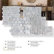 Venato White 6 in x 18 in Honed Subway Marble Wall and Floor Tile (7.5 Sq. Ft./Case)
