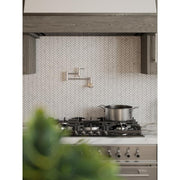 Jet Stream White 10.125 in. x 11.125 in. Herringbone Honed Marble Floor and Wall Mosaic Tile (0.782 sq. ft./Each)