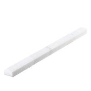 Italian White Carrara .75 in. x 12 in. Honed Marble Wall Pencil Tile (1 Linear Foot)