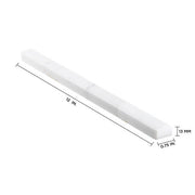 Italian White Carrara .75 in. x 12 in. Honed Marble Wall Pencil Tile (1 Linear Foot)