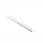 Italian White Carrara .75 in. x 12 in. Honed Marble Wall Pencil Tile (1 Linear Foot)