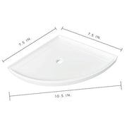 Aroma White 7.5 in. x 7.5 in. Matte Resin Wall Mount Corner Shelf Tile
