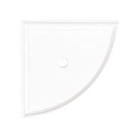 Aroma White 7.5 in. x 7.5 in. Matte Resin Wall Mount Corner Shelf Tile