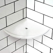 Aroma White 7.5 in. x 7.5 in. Matte Resin Wall Mount Corner Shelf Tile