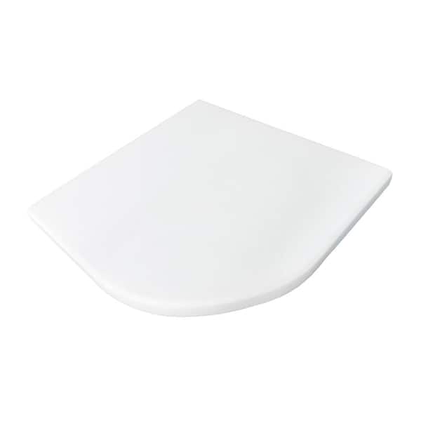 Morning Fresh White 7.625 in. x 7.625 in. Polished Marble Wall Mount Corner Shelf Tile - Thumbnail 2