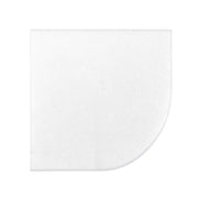 Morning Fresh White 7.625 in. x 7.625 in. Polished Marble Wall Mount Corner Shelf Tile