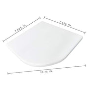 Morning Fresh White 7.625 in. x 7.625 in. Polished Marble Wall Mount Corner Shelf Tile