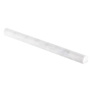 Carrara White .75 in. x 12 in. Honed Marble Wall Pencil Tile (1 Linear Foot)