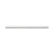 Carrara White .75 in. x 12 in. Honed Marble Wall Pencil Tile (1 Linear Foot)