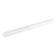 Carrara White .75 in. x 12 in. Honed Marble Wall Pencil Tile (1 Linear Foot)