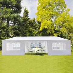 10 ft. x 30 ft. White Party Wedding Tent Canopy 7 Sidewall