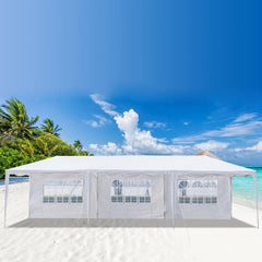 10 ft. x 30 ft. White Party Wedding Tent Canopy 7 Sidewall