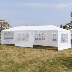 10 ft. x 30 ft. White Party Wedding Tent Canopy 7 Sidewall
