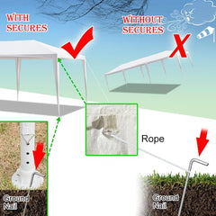 10 ft. x 30 ft. White Party Wedding Tent Canopy 7 Sidewall