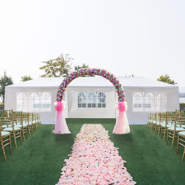 10 ft. x 30 ft. White Party Wedding Tent Canopy 7 Sidewall