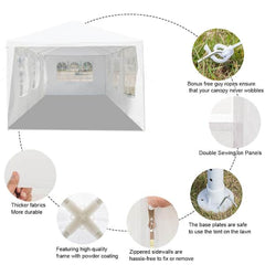 10 ft. x 30 ft. White Party Wedding Tent Canopy 7 Sidewall