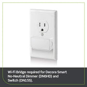 Decora Smart No-Neutral Dimmer & Wi-Fi Bridge Kit for Older Homes Without a Neutral Wire DNKIT-1RW