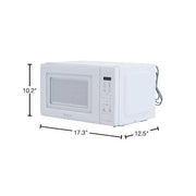 17.3 in W, 0.7 cu. ft. Countertop Microwave, in White with 700-Watt Cooking Power