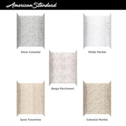 Ovation 32 in. x 60 in. x 72 in. 5-Piece Glue-Up Alcove Shower Wall Set in White Marble