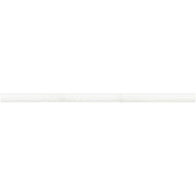 Luminess White Marble 1/2 in. x 12 in. Glossy Ceramic Jolly Tile Trim (4-Pack)