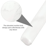 Luminess White Marble 1/2 in. x 12 in. Glossy Ceramic Jolly Tile Trim (4-Pack)