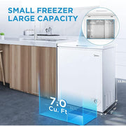 32.1 in. 7 cu. ft. Manual Defrost Chest Freezer in White Garage Ready