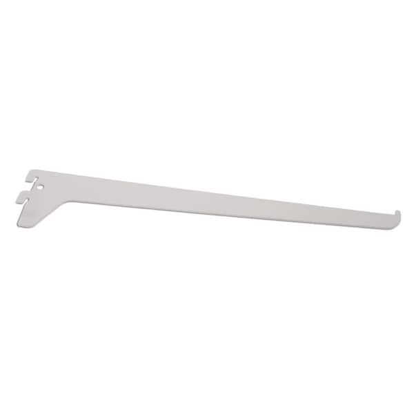 12 in. L White Metal Shelving Track Bracket