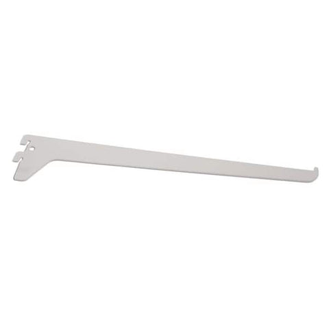 12 in. L White Metal Shelving Track Bracket