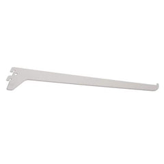 12 in. L White Metal Shelving Track Bracket