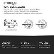 Ensemble 60 x 30 Alcove Shower Pan Base with Right Drain in White