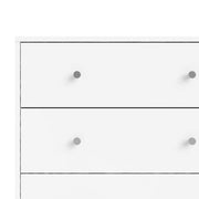 Portland 6-Drawer Double Dresser in White 26.89 in. H x 56.34 in. W x 12.46 in. D