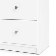 Portland 6-Drawer Double Dresser in White 26.89 in. H x 56.34 in. W x 12.46 in. D