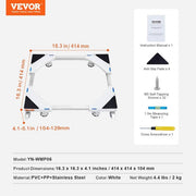 16.34 in. W Universal Laundry Pedestal Washing Machine Base White with 4 Strong Feet for Washer And Dryer