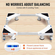 16.34 in. W Universal Laundry Pedestal Washing Machine Base White with 4 Strong Feet for Washer And Dryer