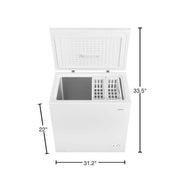 7.0 cu. ft. Manual Defrost Chest Freezer with LED Light in White Garage Ready