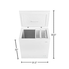 7.0 cu. ft. Manual Defrost Chest Freezer with LED Light in White Garage Ready