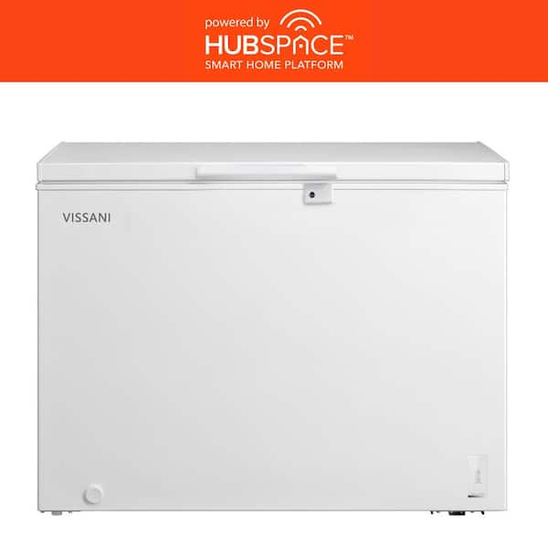 8.8 cu. ft. Hubspace Powered Manual Defrost Convertible Chest Freezer with LED Light in White