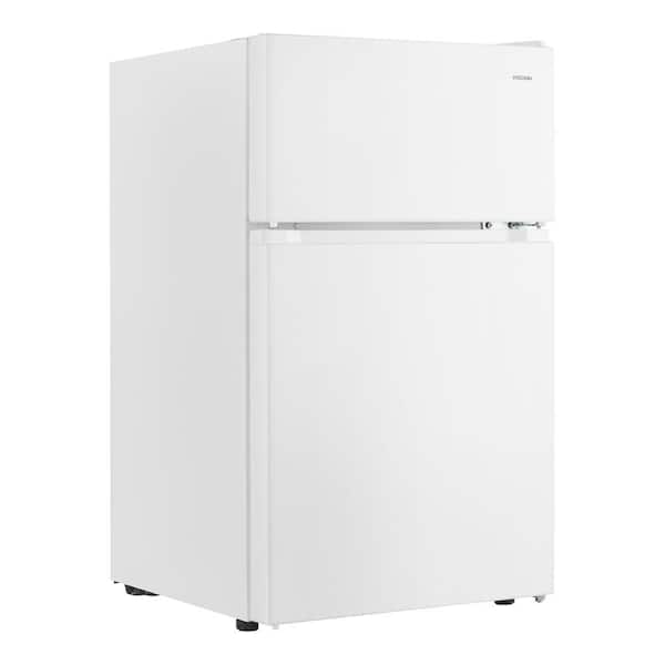 3.1 cu. ft. 2-Door Mini Refrigerator in White With Freezer, ENERGY STAR