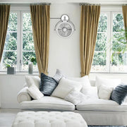 10 in. W 2-Speeds Wall Fan in White with Pull Chain Control 180-Degree Oscillate