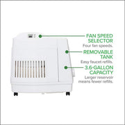 CONSOLE 3.6-Gal. Cool Mist Evaporative Whole House Humidifier for 3,600 sq. ft., White